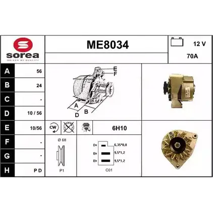 Генератор SNRA ME8034 1228710275 ME803 4 Y0YO3K изображение 0