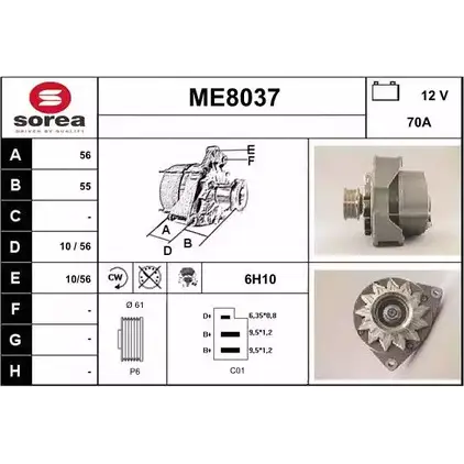 Генератор SNRA ME8037 1228710305 95OGJ ME803 7