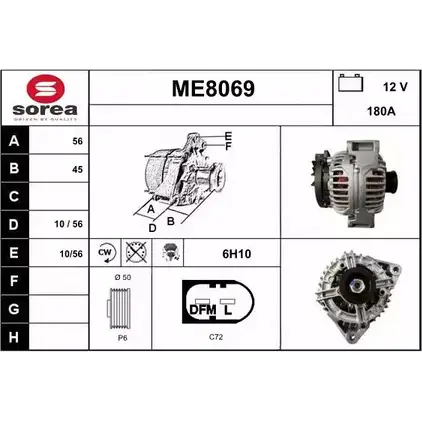 Генератор SNRA ME8069 L602AC7 1228710575 M E8069