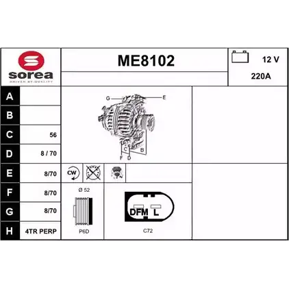 Генератор SNRA ME8102 J9M5QT CDA EJ 1228710779