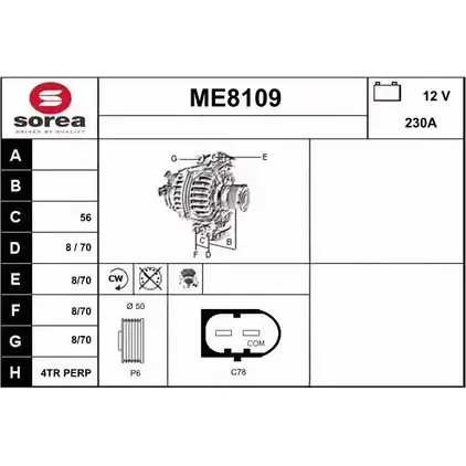 Генератор SNRA HH3AL6D 1228710793 ME8109 HC JH6