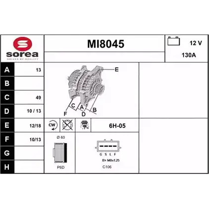 Генератор SNRA 1228711601 MI8045 U8FUA64 L435 P6 изображение 0