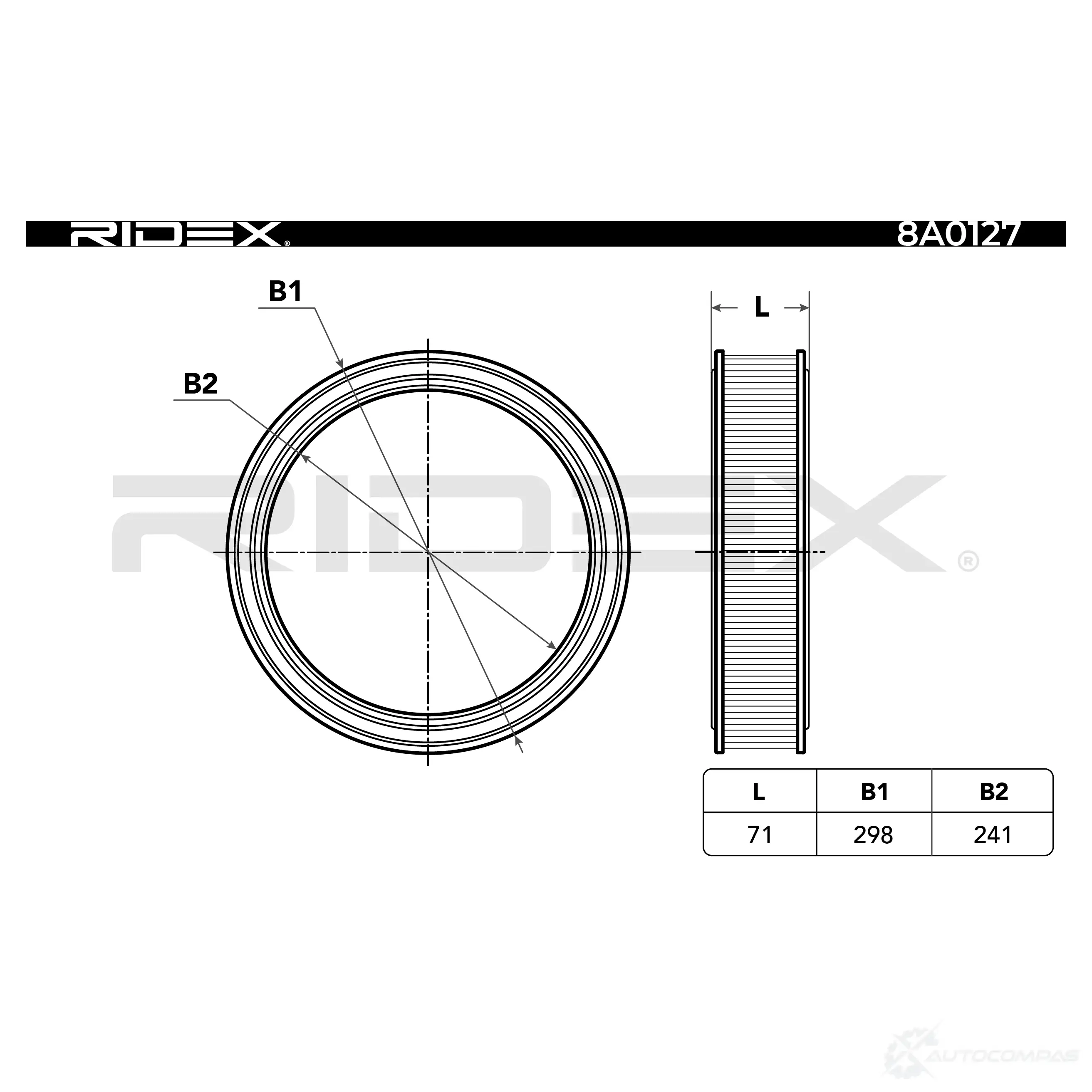 Воздушный фильтр RIDEX 8a0127 1437724216 G0L DO7O изображение 2