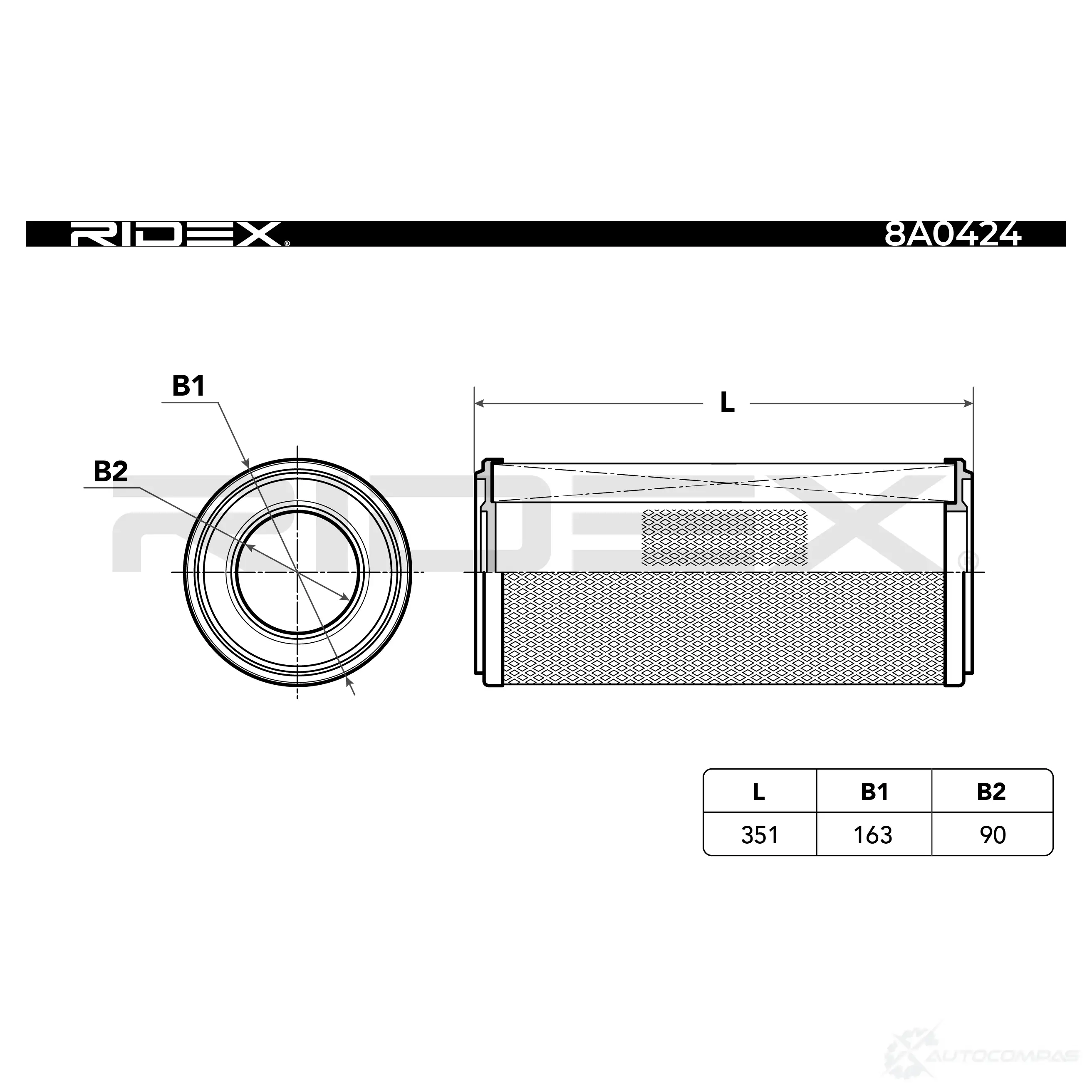 Воздушный фильтр RIDEX 8a0424 0 TZHOKV 1437725144 изображение 0