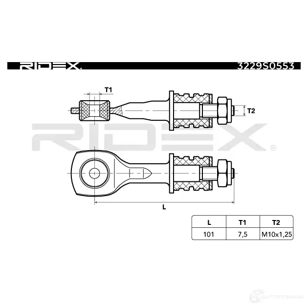 Стойка стабилизатора, тяга RIDEX RK5 EKL 3229s0553 1437677593 изображение 4