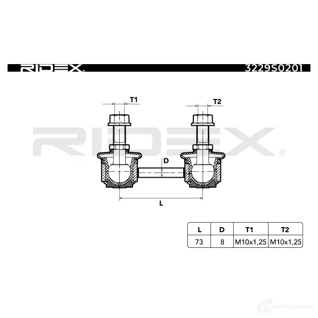 Стойка стабилизатора, тяга RIDEX G6 Z0U 3229s0201 1437678340 изображение 6