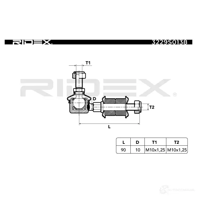 Стойка стабилизатора, тяга RIDEX 1437677574 6W TUI 3229s0138 изображение 5