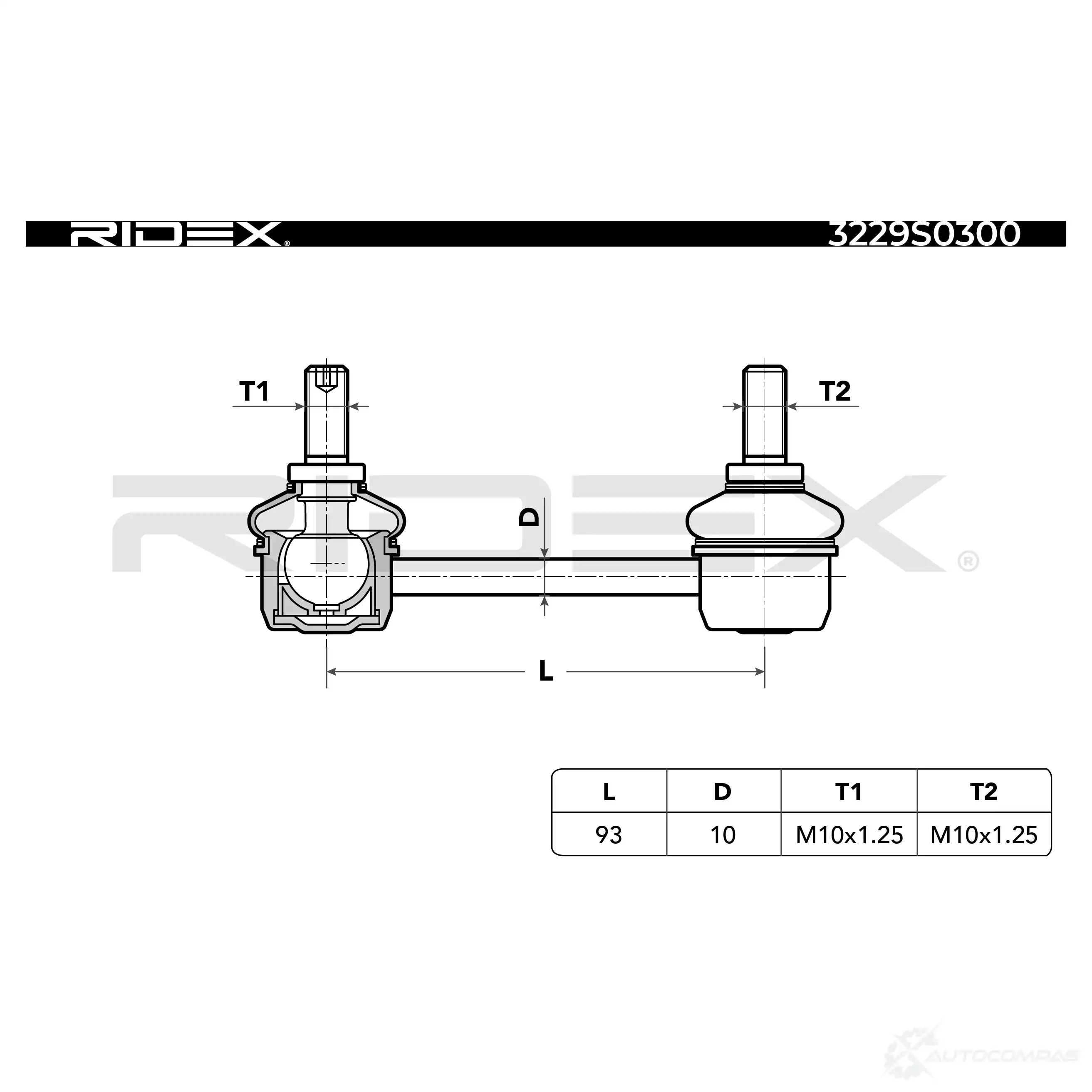 Стойка стабилизатора, тяга RIDEX 3229s0300 2 QZRC4 1437677913 изображение 4