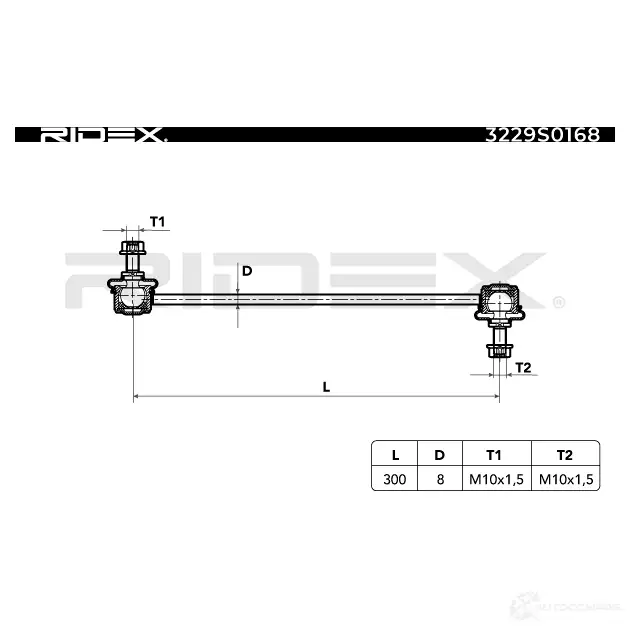 Стойка стабилизатора, тяга RIDEX KT N7K 3229s0168 1437679224 изображение 8