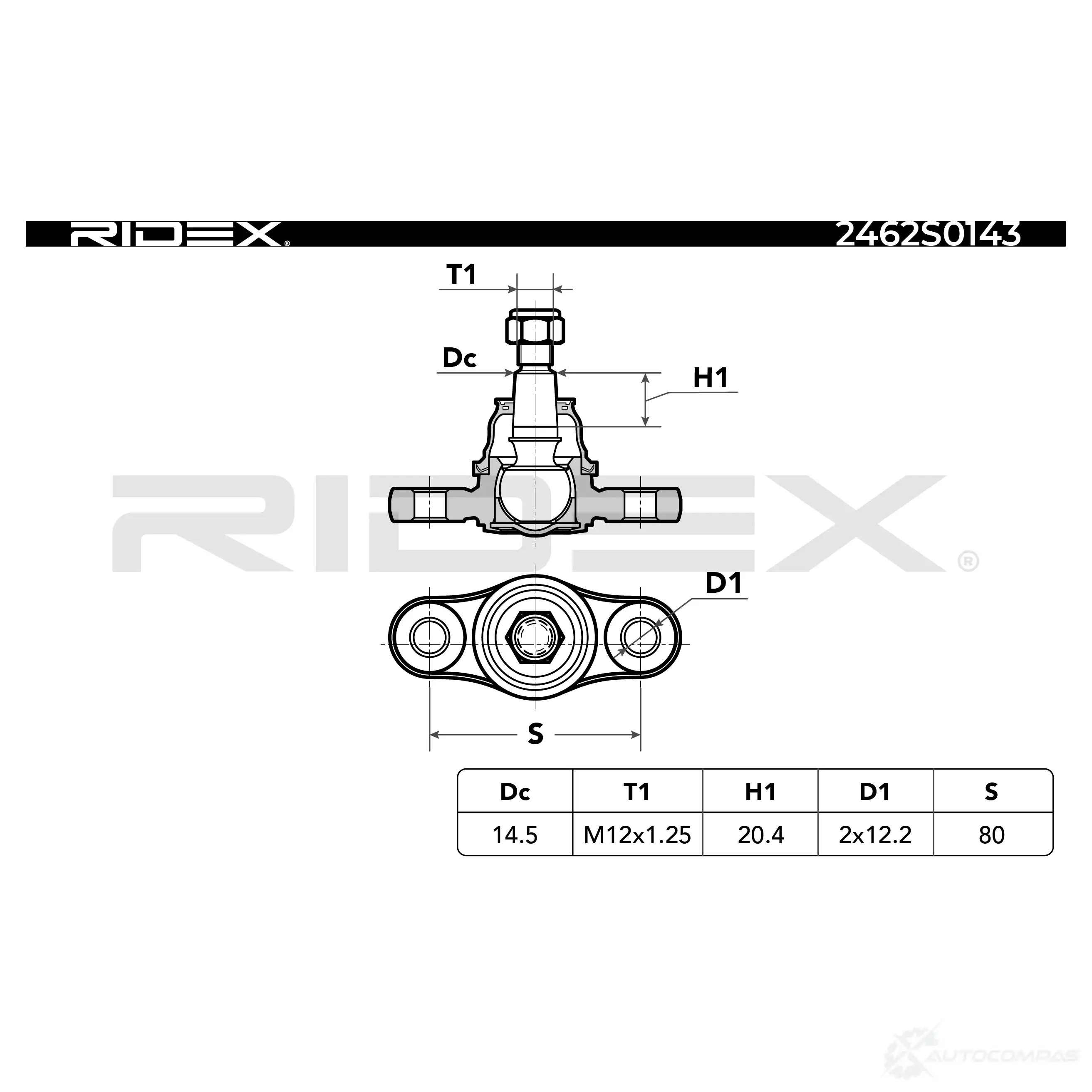 Шаровая опора RIDEX 0 76D5T 2462s0143 1437703091 изображение 5