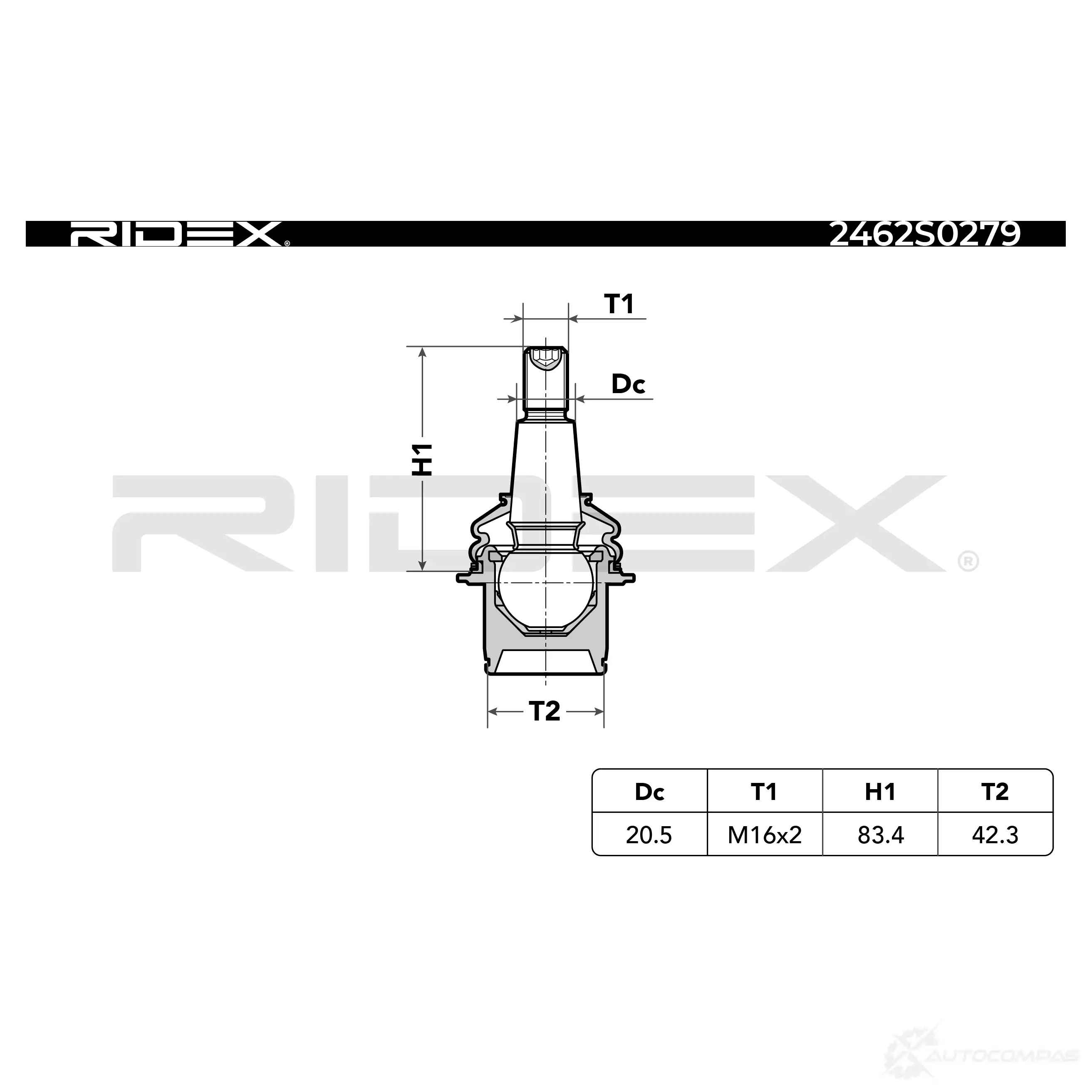 Шаровая опора RIDEX 2462s0279 1437703786 LR9N 5 изображение 4