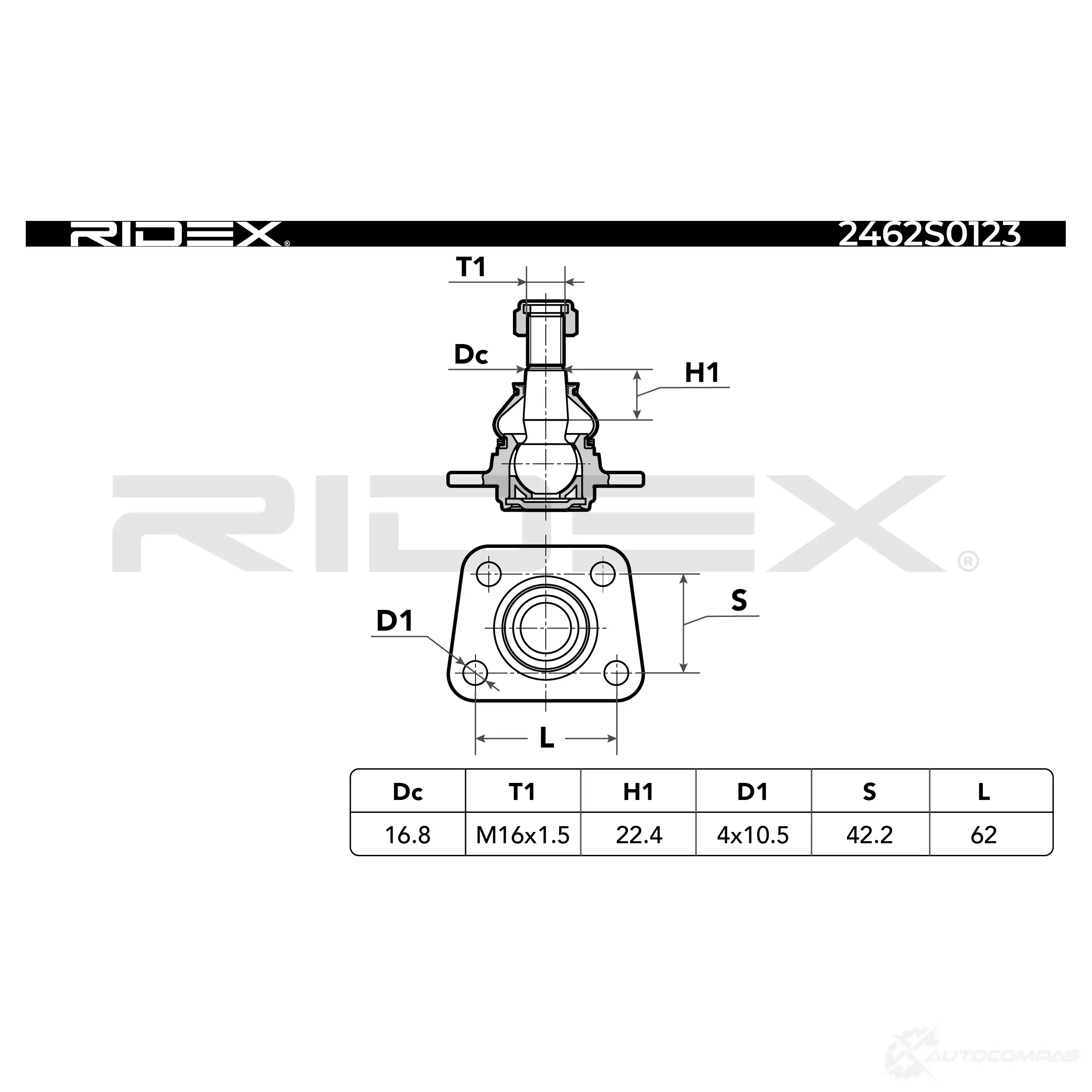 Шаровая опора RIDEX 2462s0123 1437702300 YK TMWYY изображение 5