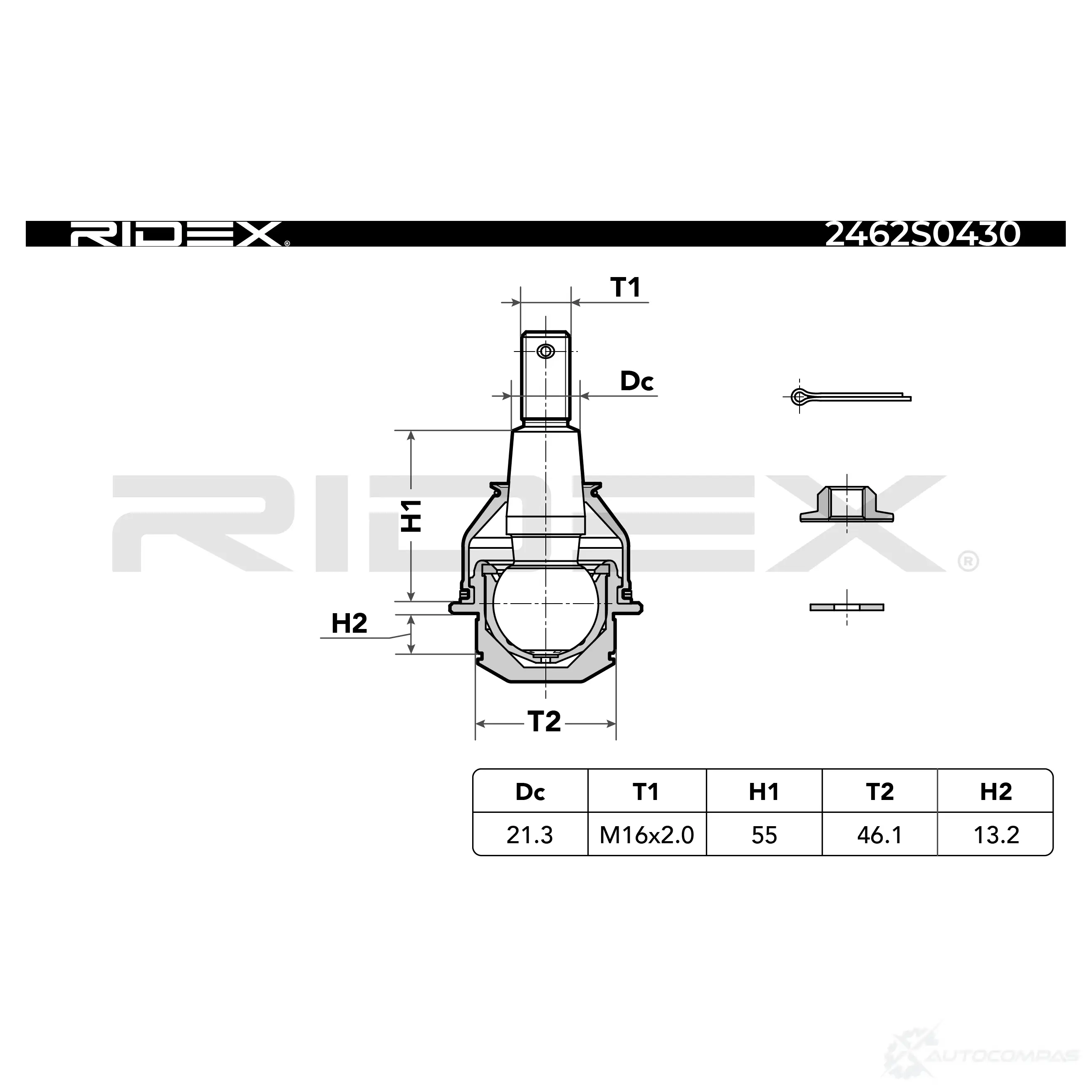 Шаровая опора RIDEX 2462s0430 1437703776 A2N T025 изображение 4