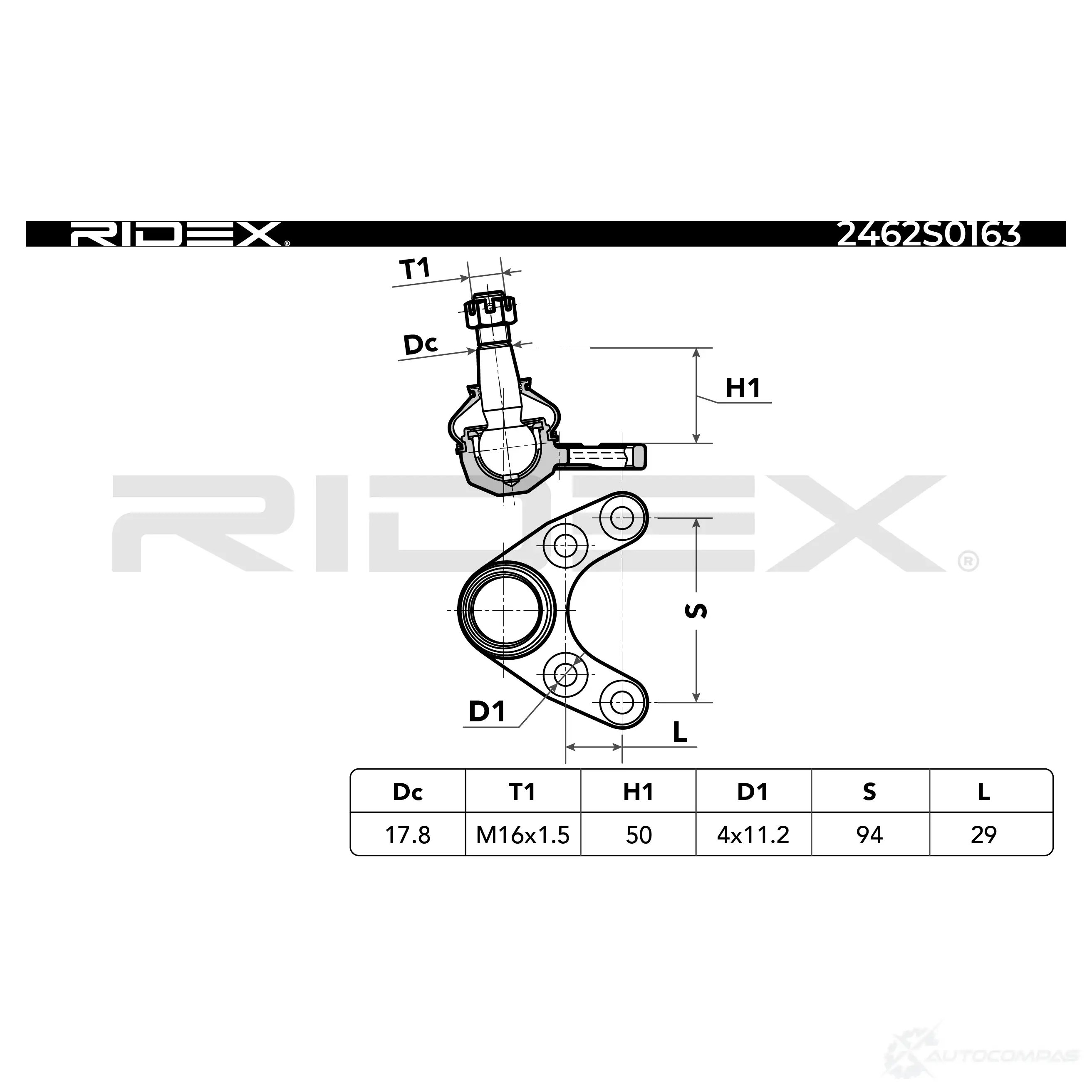 Шаровая опора RIDEX 2462s0163 5 1ITGO 1437703054 изображение 5