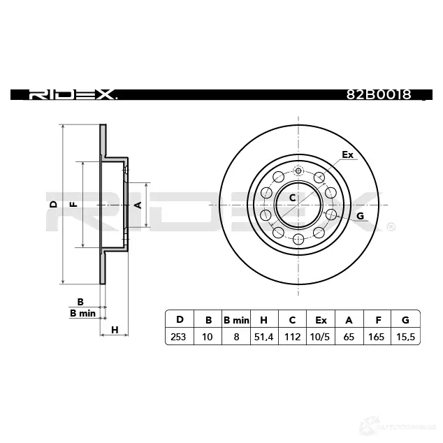 Тормозной диск RIDEX 3Z92I YU 82b0018 1437706856 изображение 2