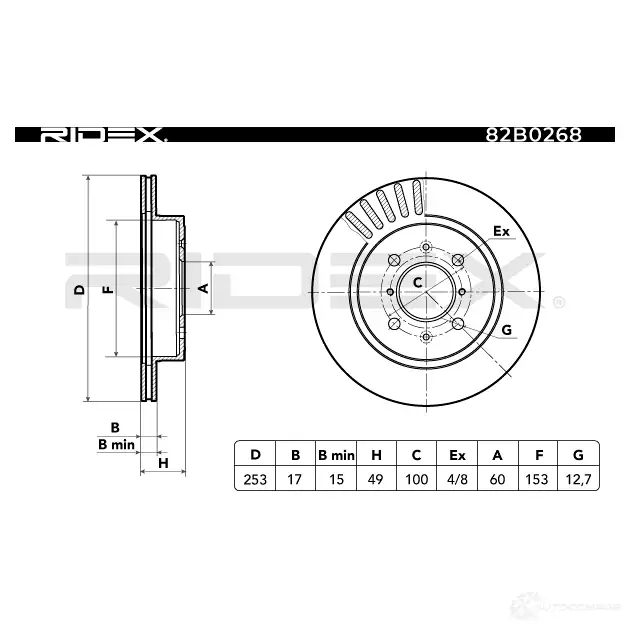 Тормозной диск RIDEX CTCCNK B 1437706842 82b0268 изображение 3