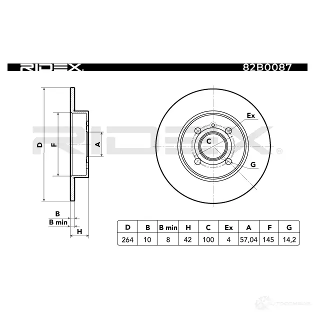 Тормозной диск RIDEX NGXX Q 1437708824 82b0087 изображение 5