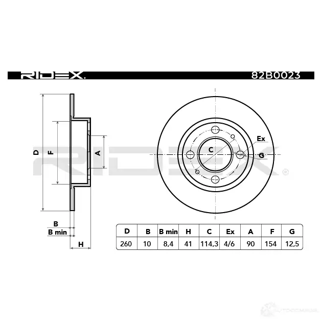 Тормозной диск RIDEX WS M95G5 82b0023 1437708832 изображение 5