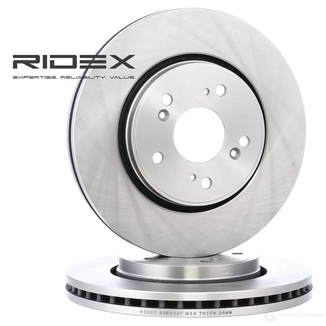 Тормозной диск RIDEX 1437715402 82b0247 7L ABC - Изображение 1