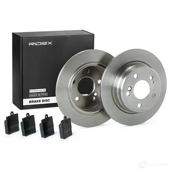 Тормозные диски и колодки, комплект RIDEX 3405b0455 N574NH N 1437674121 - Изображение 1