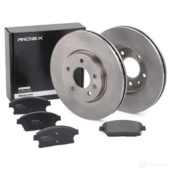 Тормозные диски и колодки, комплект RIDEX 3405b0075 1437676310 S 17F1JK изображение 1