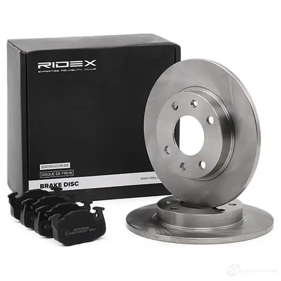 Тормозные диски и колодки, комплект RIDEX 3405b0327 ZGYD FMO 1437676633 изображение 1
