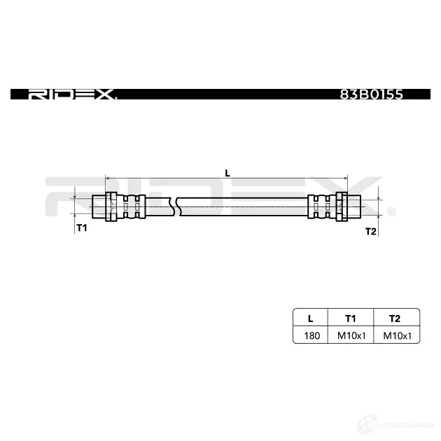 Тормозной шланг RIDEX 2C1 MZR 83b0155 1438016953 изображение 1