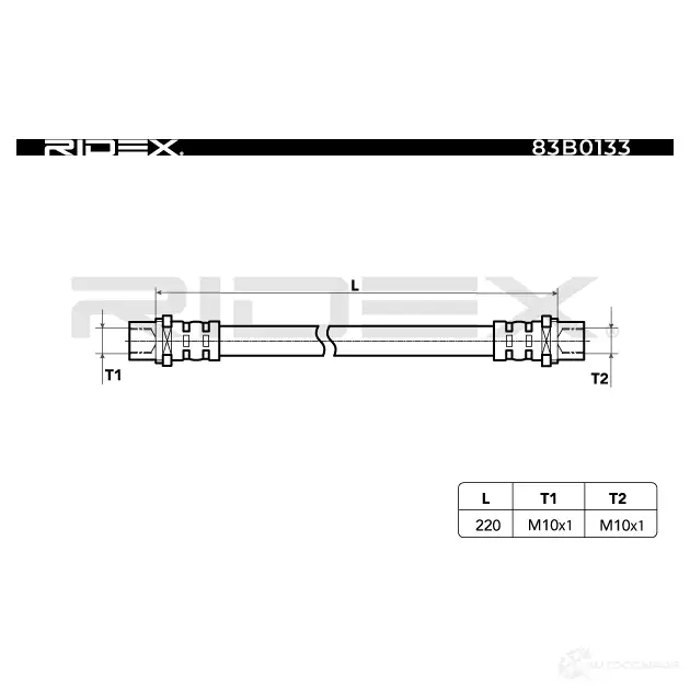 Тормозной шланг RIDEX 1438372199 83b0133 SD ZGBJ изображение 5