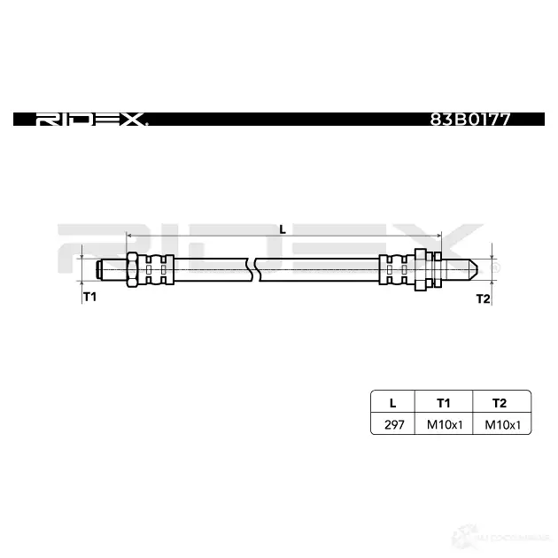 Тормозной шланг RIDEX 83b0177 1438016075 AQJ H5PT изображение 1