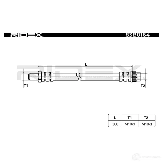 Тормозной шланг RIDEX 83b0164 1438015911 JH O2RW5 изображение 1
