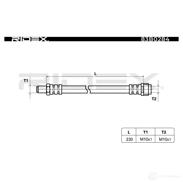 Тормозной шланг RIDEX L6 NRHW 1438015944 83b0284 изображение 5