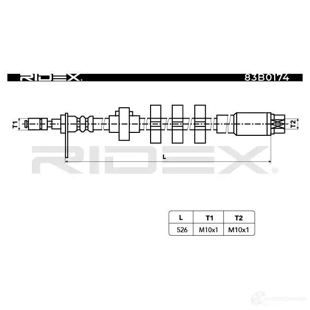 Тормозной шланг RIDEX JF33 DKZ 83b0074 1438016373 изображение 1