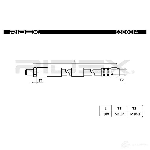 Тормозной шланг RIDEX 1438372398 4F Z5EPC 83b0014 изображение 1