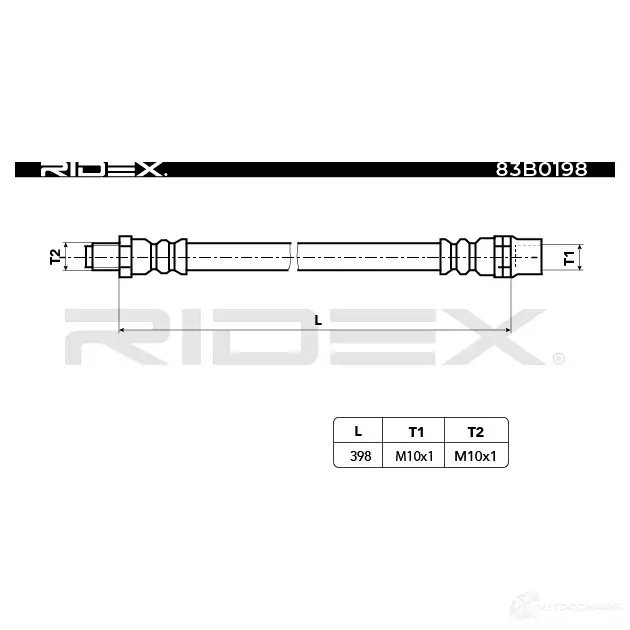 Тормозной шланг RIDEX 1438016988 JK R6J4 83b0198 изображение 3