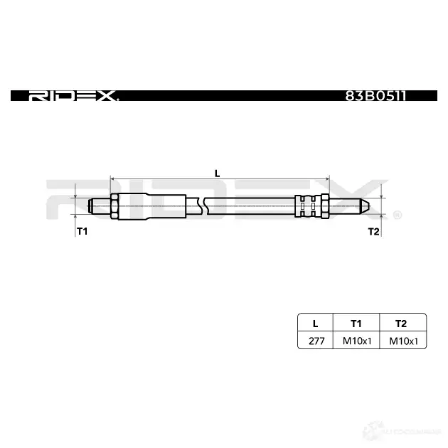 Тормозной шланг RIDEX M 27AI 1438372578 83b0511 изображение 3