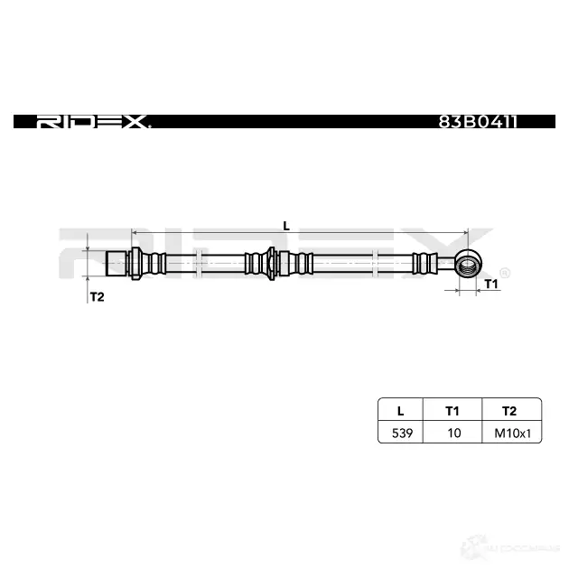 Тормозной шланг RIDEX UK4V C 83b0411 1438016691 изображение 1