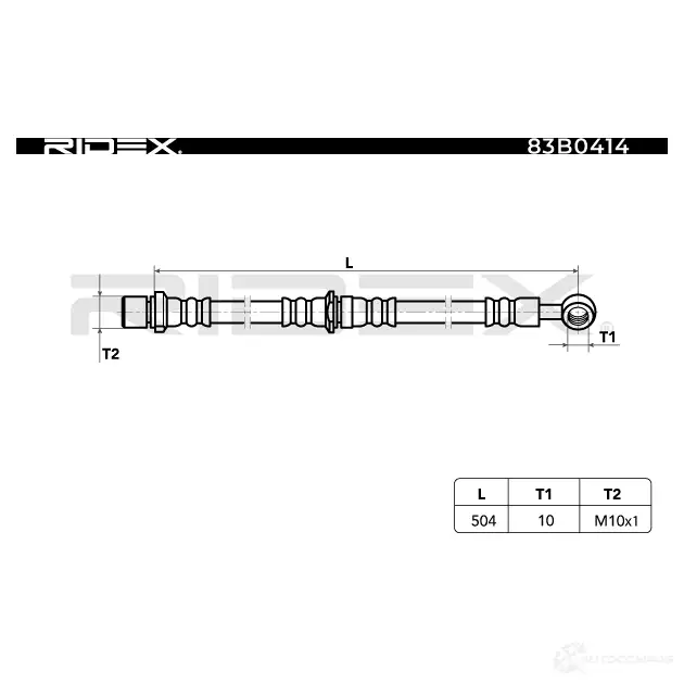 Тормозной шланг RIDEX JRWB X 1438016500 83b0414 изображение 1