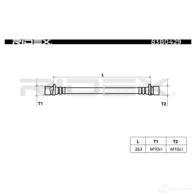 Тормозной шланг RIDEX 5NW4 8I4 1438372666 83b0429 изображение 4