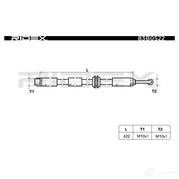 Тормозной шланг RIDEX 1438016534 5VE3 1 83b0522 изображение 5