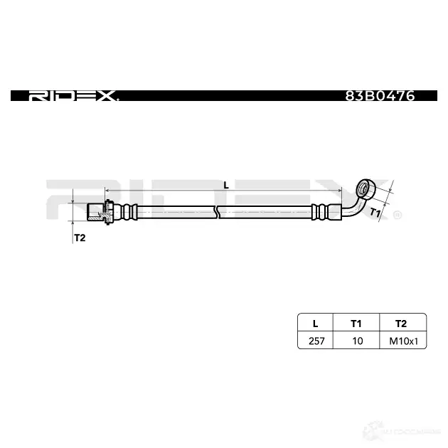 Тормозной шланг RIDEX 83b0476 EVT6 SO 1438372719 изображение 3