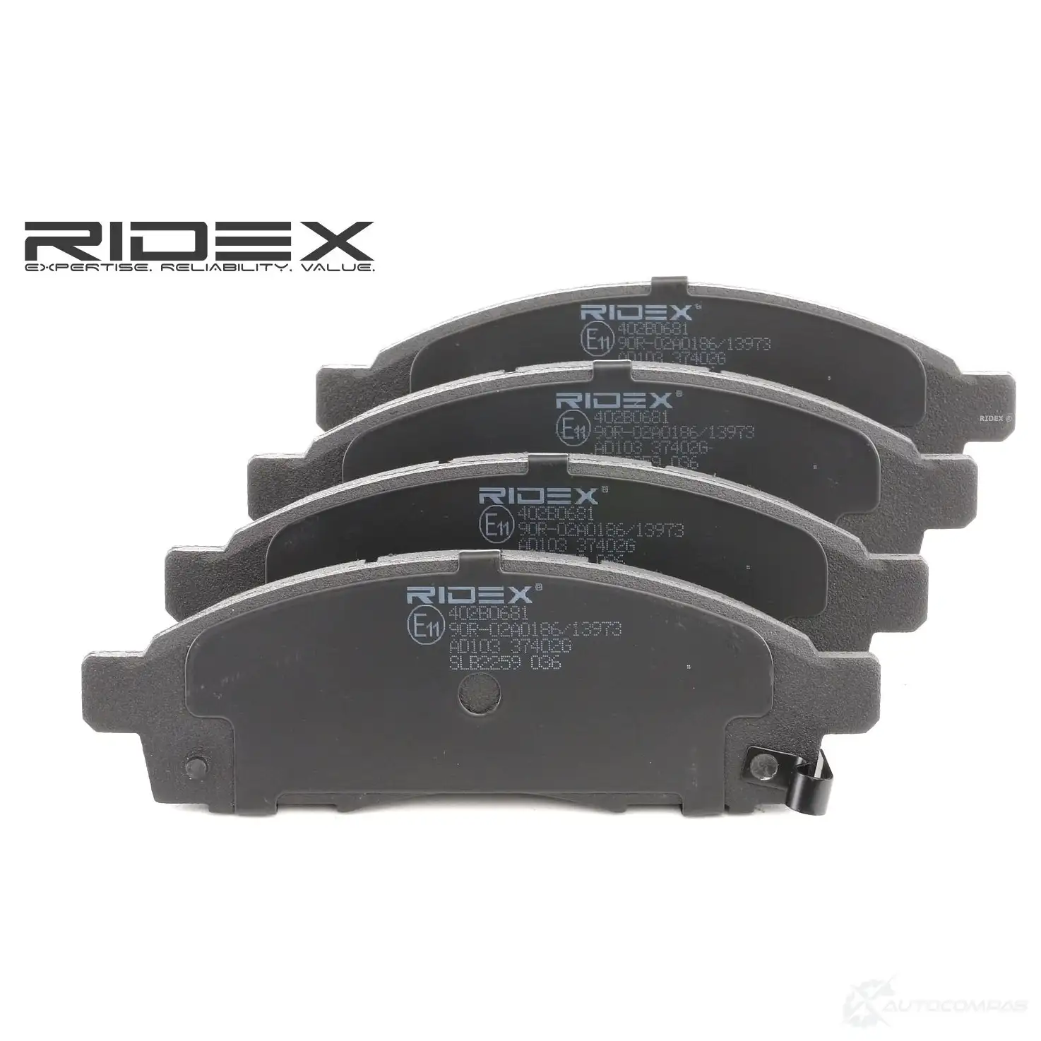 Тормозные колодки, комплект RIDEX 1437659605 402b0681 IWD CAGF - Изображение 1