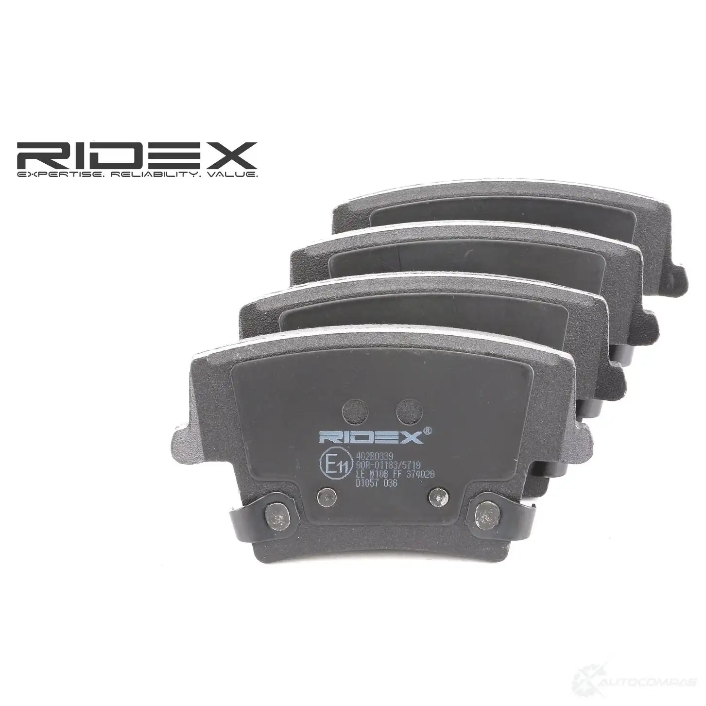 Тормозные колодки, комплект RIDEX 1437658490 402b0339 KY05 XM изображение 0