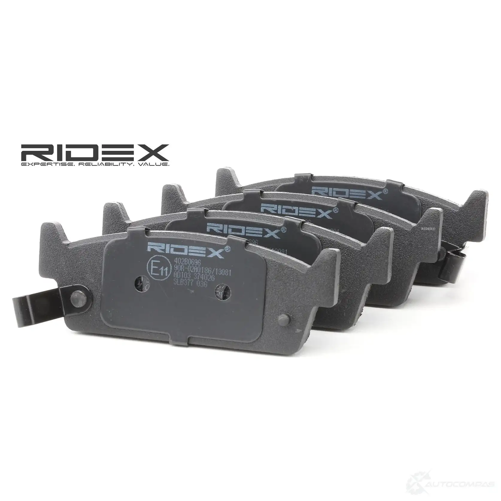 Тормозные колодки, комплект RIDEX 402b0696 1437657907 VG2GB B6 изображение 0