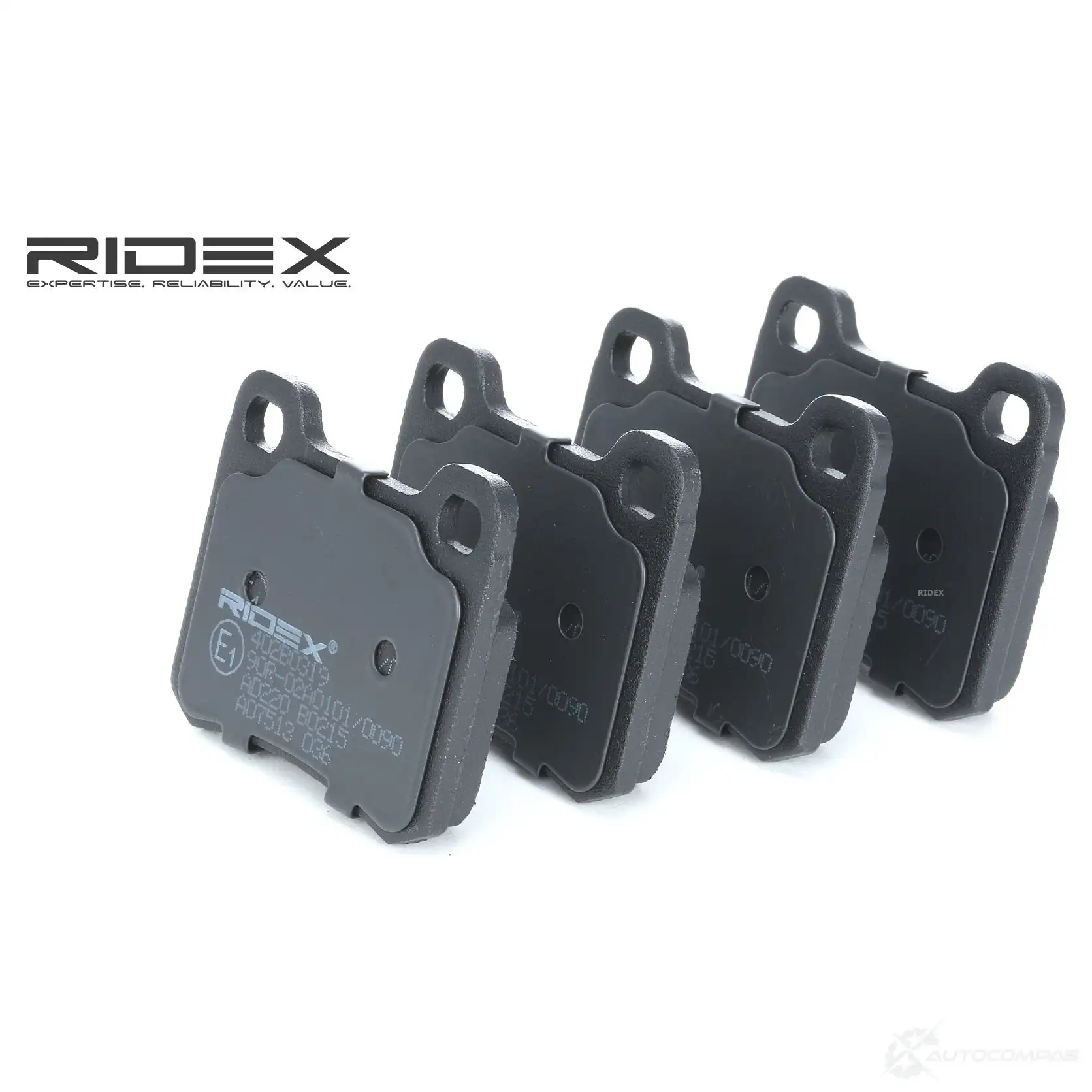 Тормозные колодки, комплект RIDEX 402b0319 1437648629 HGG EM изображение 0