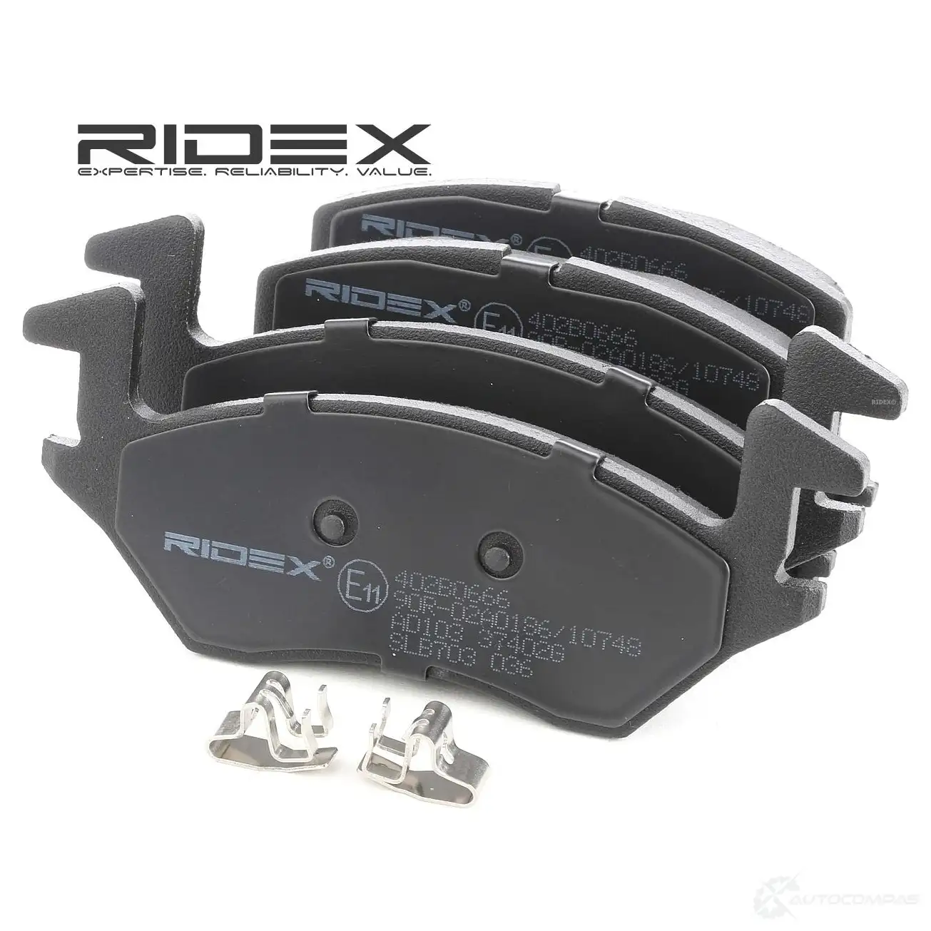 Тормозные колодки, комплект RIDEX 402b0666 F 9QHX 1437658744 - Изображение 1