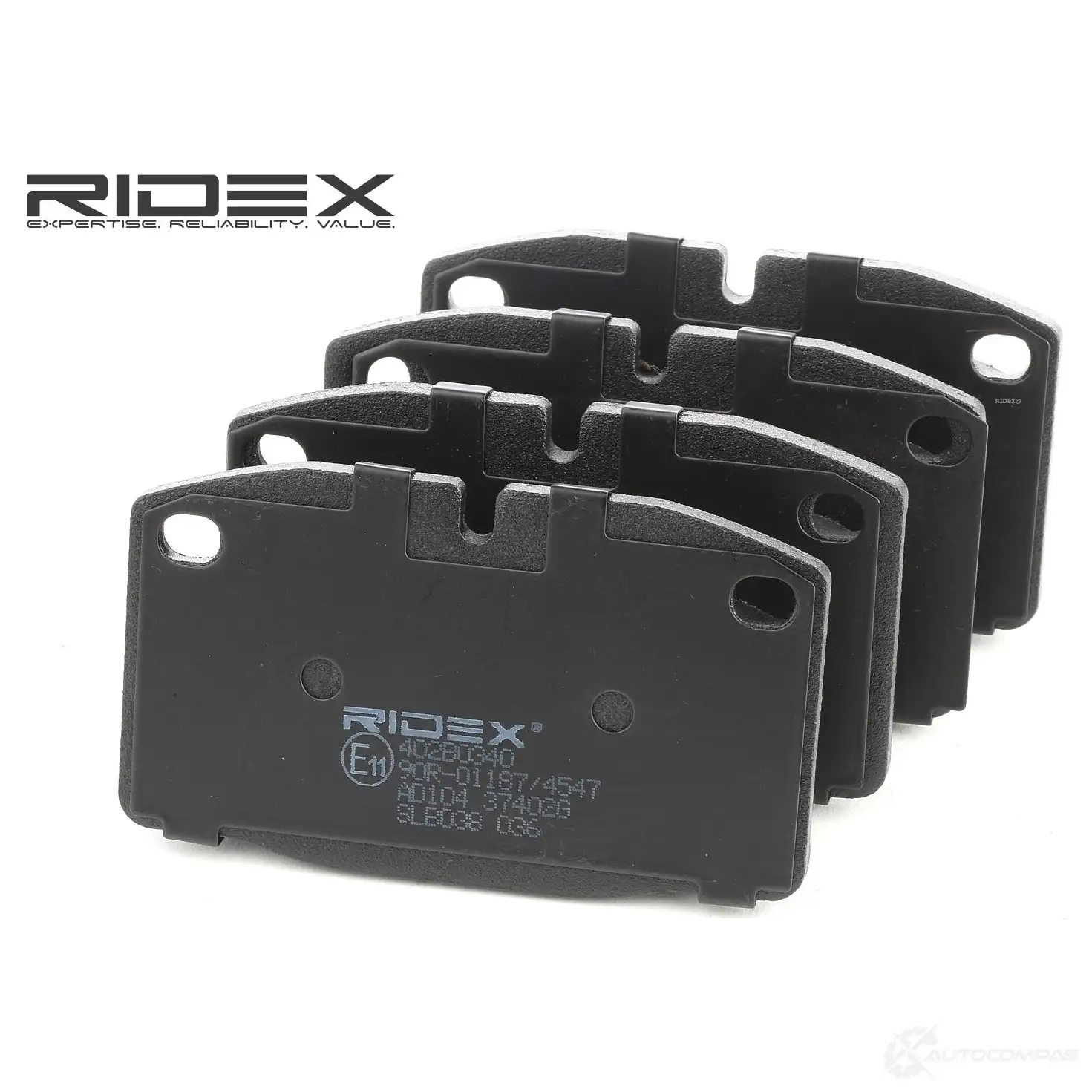 Тормозные колодки, комплект RIDEX 402b0340 BCJ 396P 1437658965 - Изображение 1