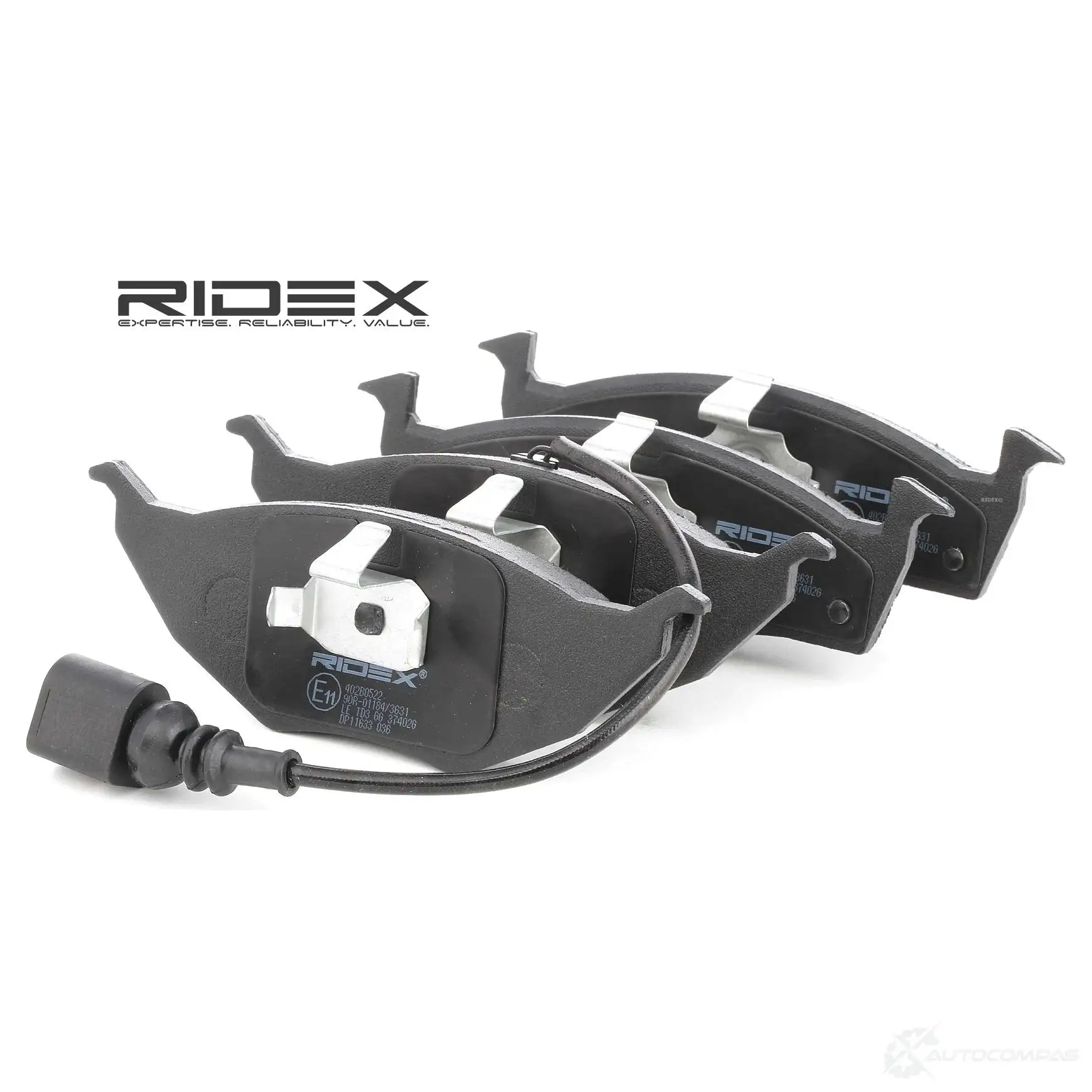 Тормозные колодки, комплект RIDEX 402b0522 1437659768 9E2M O - Изображение 1
