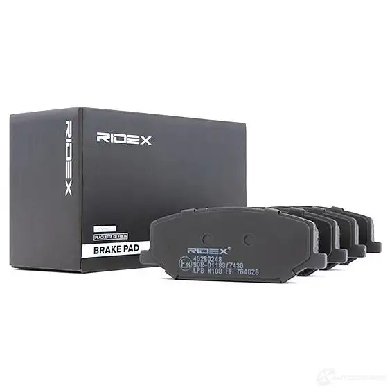 Тормозные колодки, комплект RIDEX 1437650022 402b0248 BK NFN изображение 1