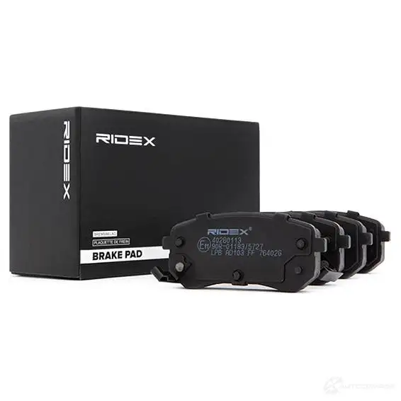 Тормозные колодки, комплект RIDEX 402b0113 1437649229 X1LR F изображение 1