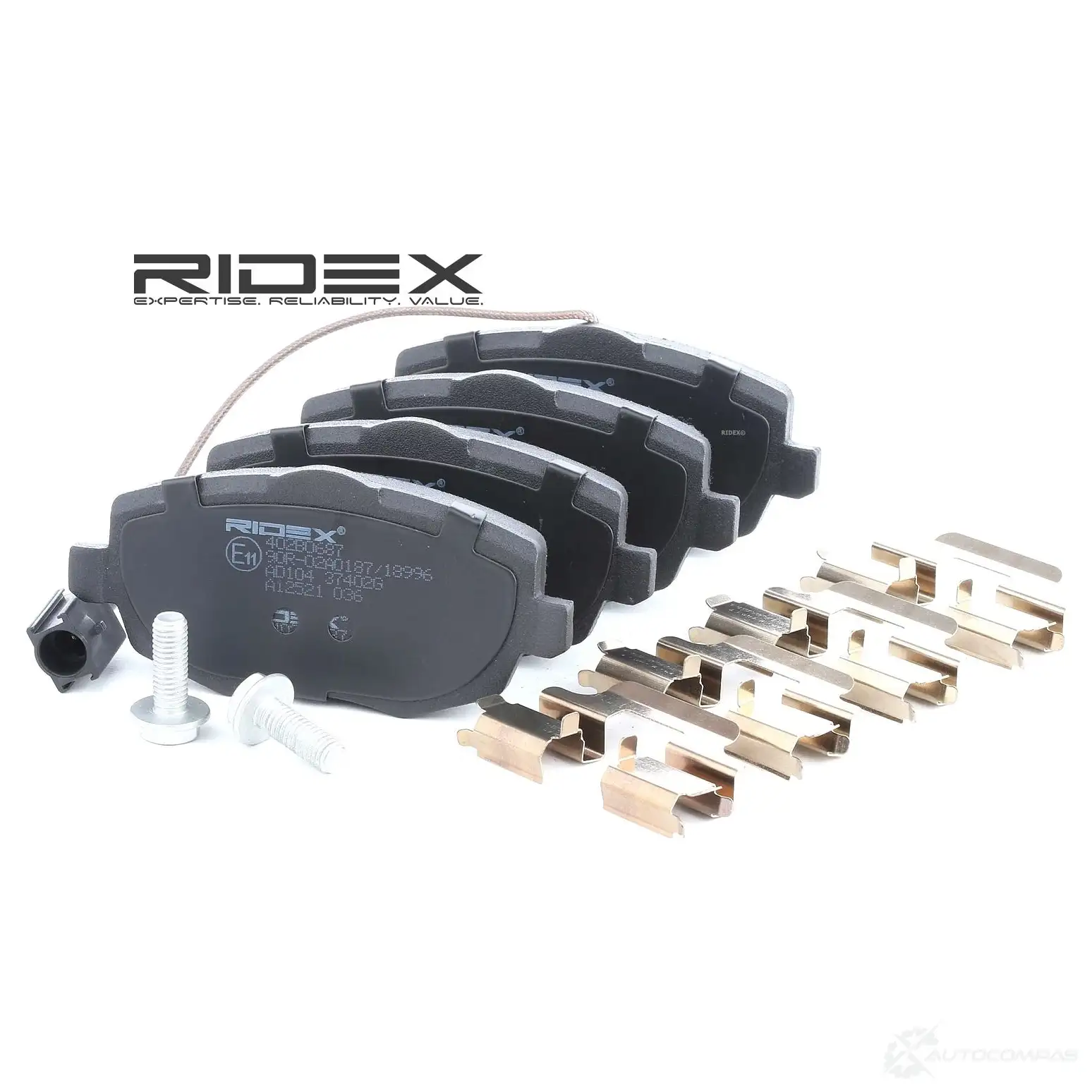 Тормозные колодки, комплект RIDEX 1437658501 402b0687 LQE DB - Изображение 1